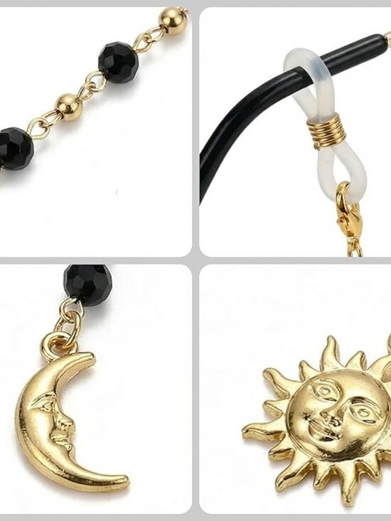 Eyeglass Strap Black Butterfly Chain